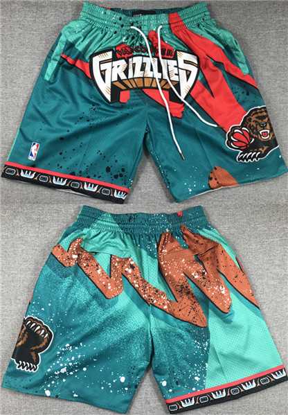 Men%27s Memphis Grizzlies Aqua Shorts (Run Small)